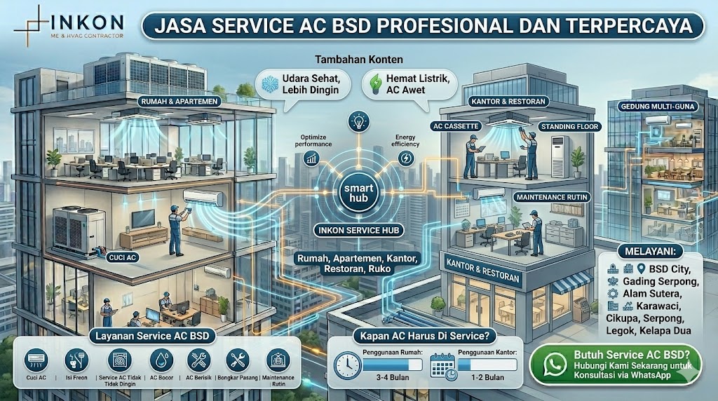 Gambar service ac bsd